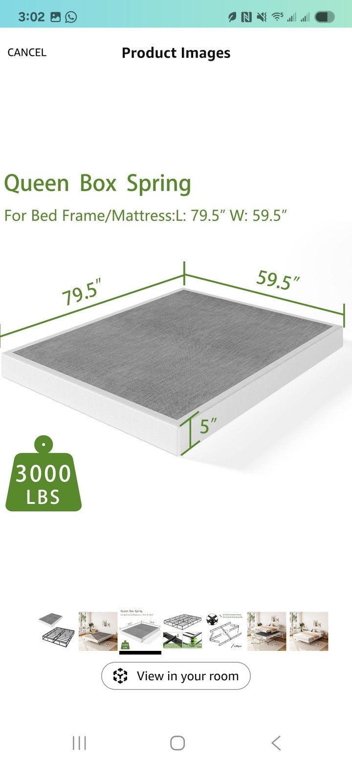Queen Box Spring Low Profile