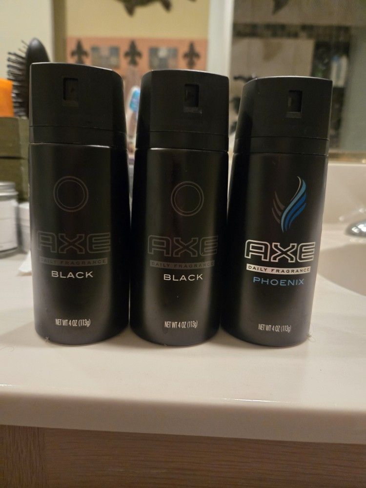 3 Full Axe Cans 2 Black 1 Phoenix