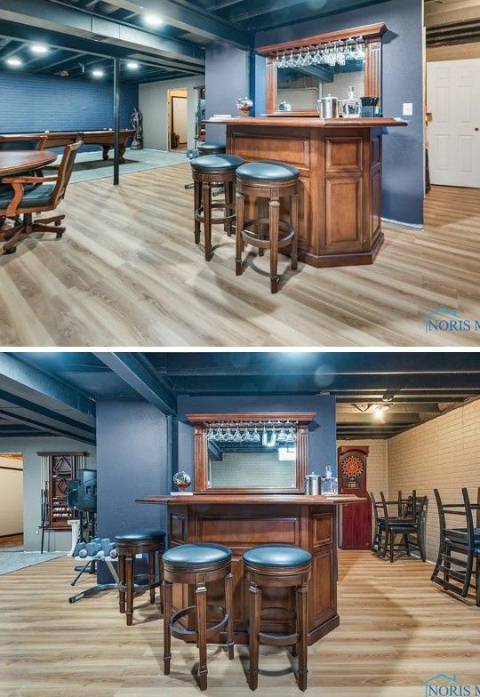 Bar Set , Poker Table With Chairs, Pool Table . Sold As A Set