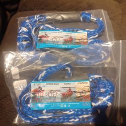 2 Pcs Dock Lines Bungee Mooring Rope For Boat Jet Ski Kayak Pontoon PWC Boat