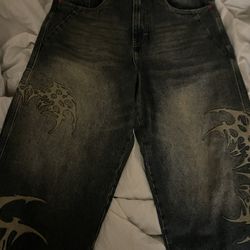 Baggy Denim Blue Skater Jeans 