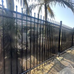 6” Tall Iron Fence with Privacy