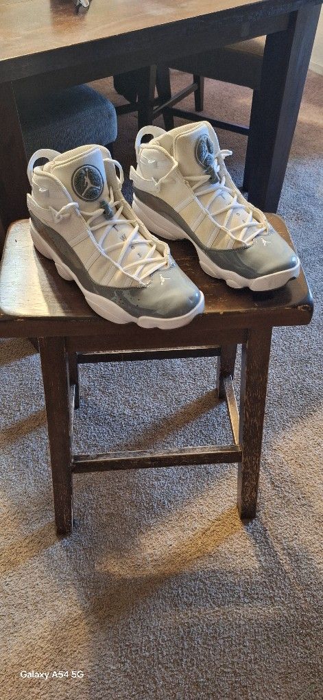 Jordan 6 Rings White And Grey Size 12