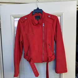 NWOT Banana Republic Faux Suede Motor Jacket, Large