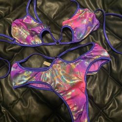 Kawaii Cyber Babe Rare Roma  Purple & Pink Bikini Set 💖🐱⭐️