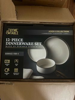 Thyme  and Table 12 piece dinnerware set aden collection