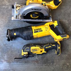 Dewalt 20xv Max Multiple Tool + Saw Jaw + Circulate Saw