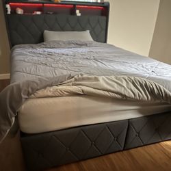 Queen Bed Frame With Storages 