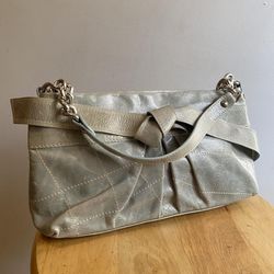 Light blue / green Roberta Gandolfi shoulder bag with chain strap