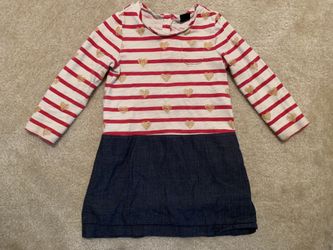 Gap kids dress 3T heart chambray dress