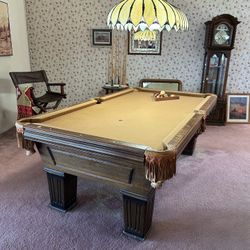 Vintage Pool Table 7ft.