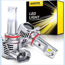 AUXITO 9012 LED Bulbs 100000LM 6500K Cooling fan Light 2PCS 15X Brighter Visibility, 1:1 Mini Size, 5-Minute Plug&Play, 99% CANBus Ready