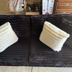 Black corduroy sofa - Like new