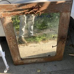 Cool Old Western Mirror Antique 