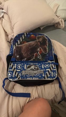 Jurassic world backpack w matching lunch box