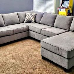 Brand New Artisanal Heather Grey 3pc Sectionals 