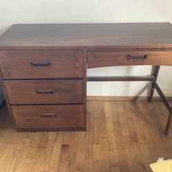 Lane Vintage Mid-Century Modern Walnut Desk
