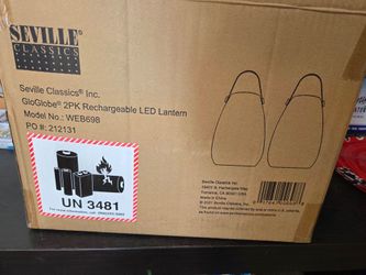 GloGlobe Rechargeable LED Lanterns 2pk NEW