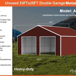 33 Ft  X 25 Ft Metal Building 