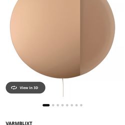 IKEA gold round light up mirror