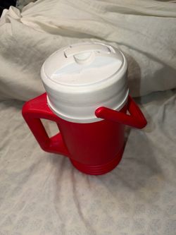 Red Plastic Insulated Water Jug