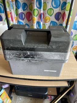 Craftsman Tool Box Organizer With Stacking Trays Gray Plastic Portable