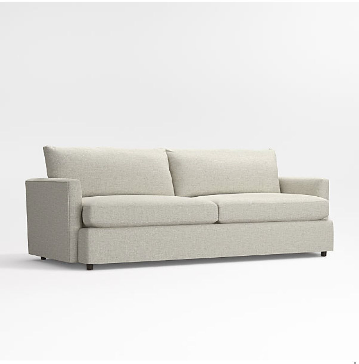 Crate & Barrel Lounge Deep Sofa Couch Grey Beige