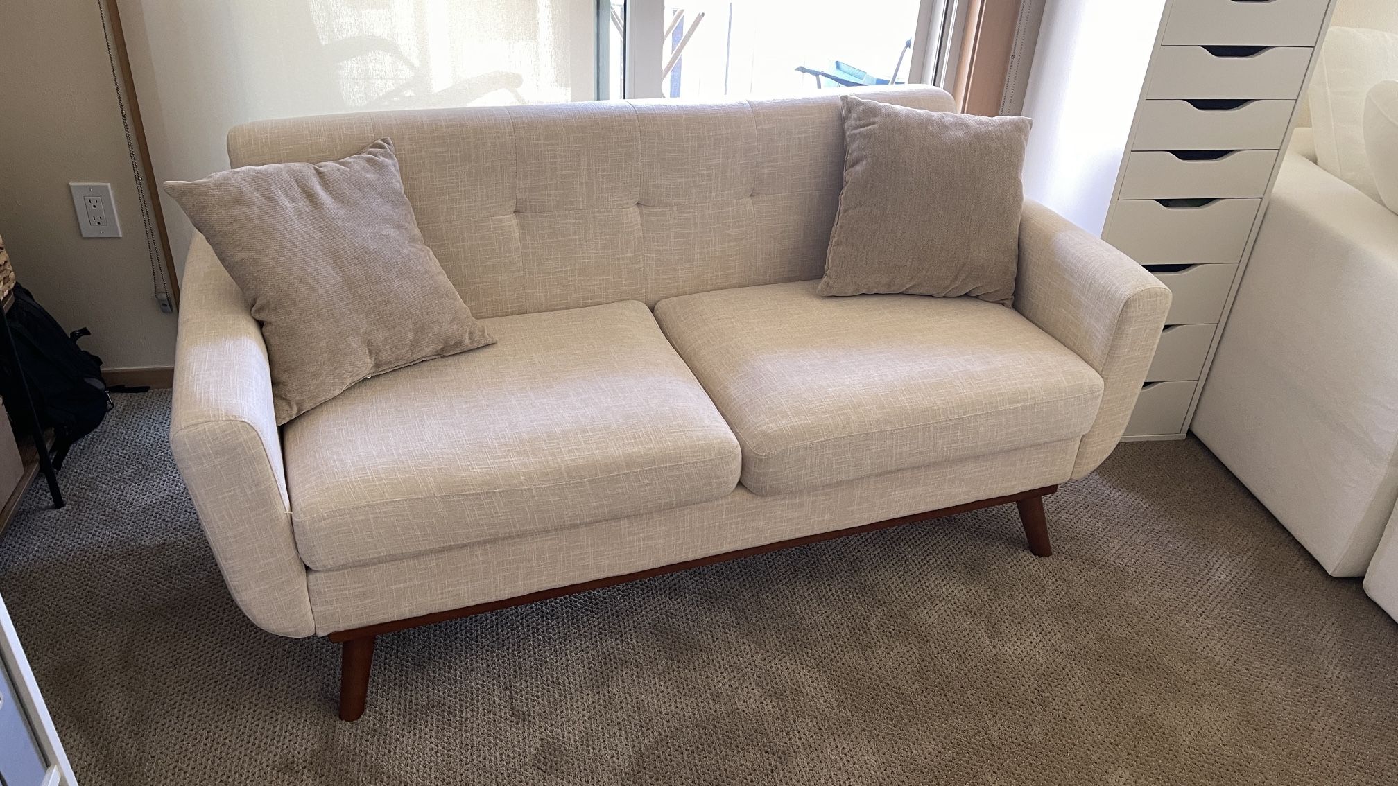 Mid-Century Modern Style Loveseat Couch