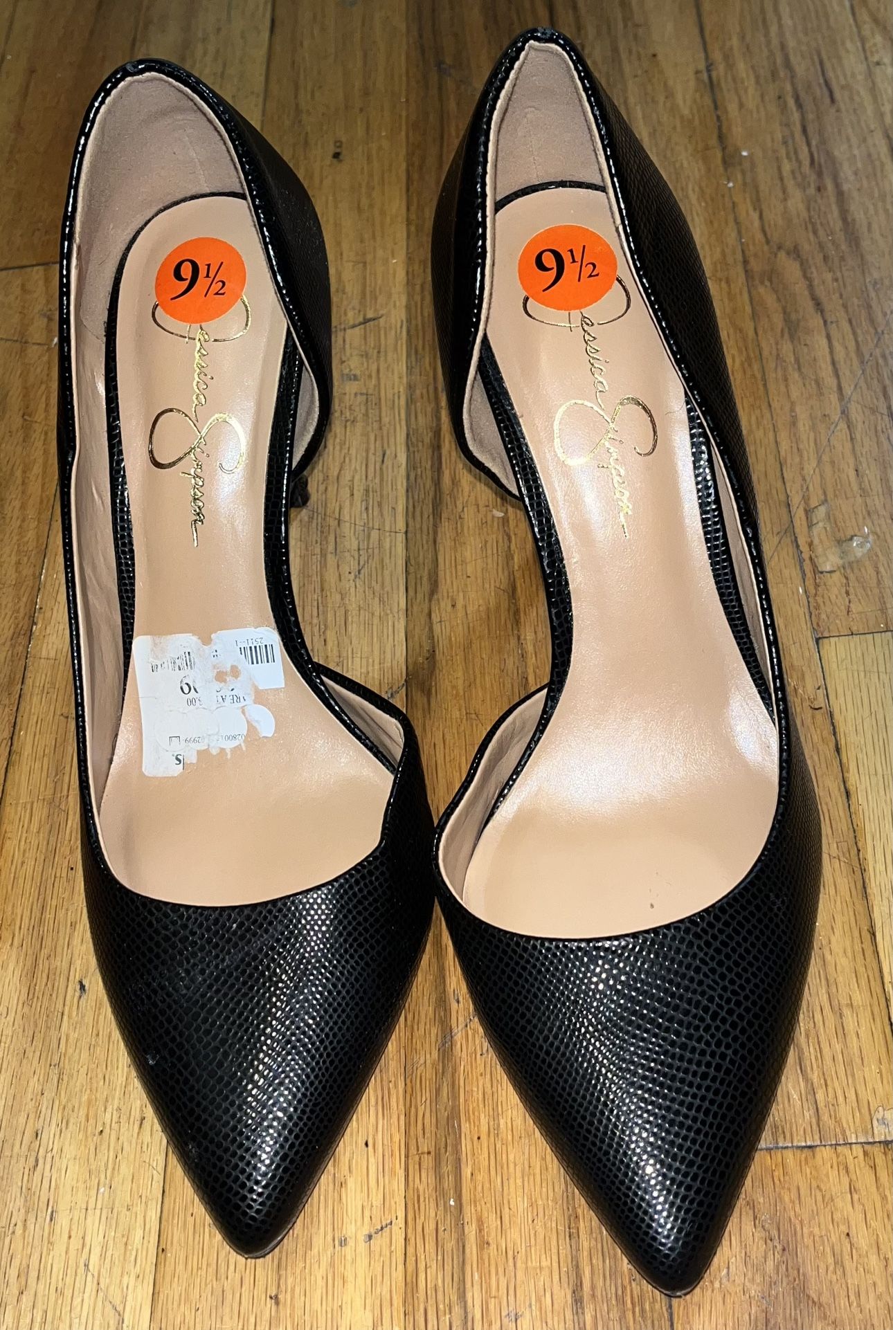 Jessica Simpson Black Textured Heels