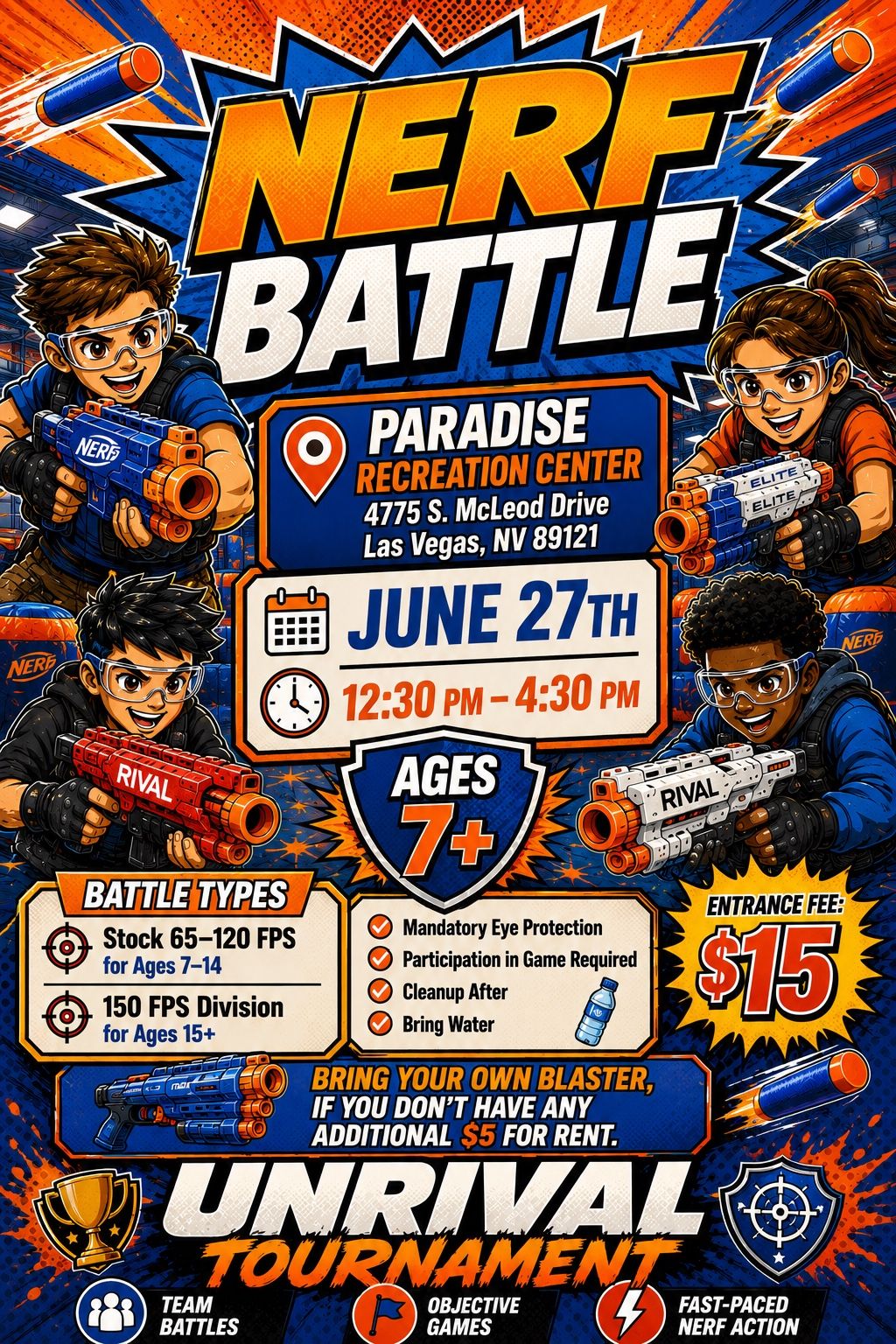 Nerf Gun War! Jun 27