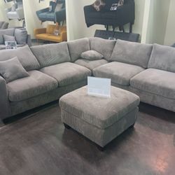 4pcs Sectional Sofa W/Ottoman