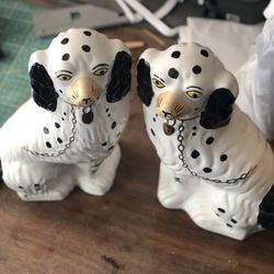 Pair Of Staffordshire Spaniels 