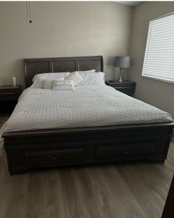 King Bed Frame and night stand