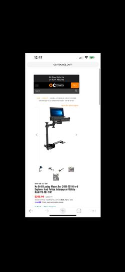 RAM No-Drill Laptop Mount for Ford Explorer