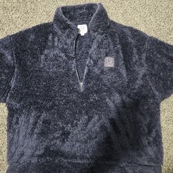 Ivory Ella Sherpa Pullover Womens XL Quarter Zip Fleece Teddy Sweater