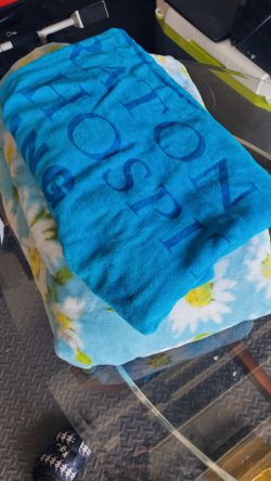 Blanket and bleach towel