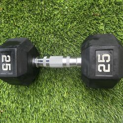ONE 25lb BLACK DUMBBELL PROFESSIONAL