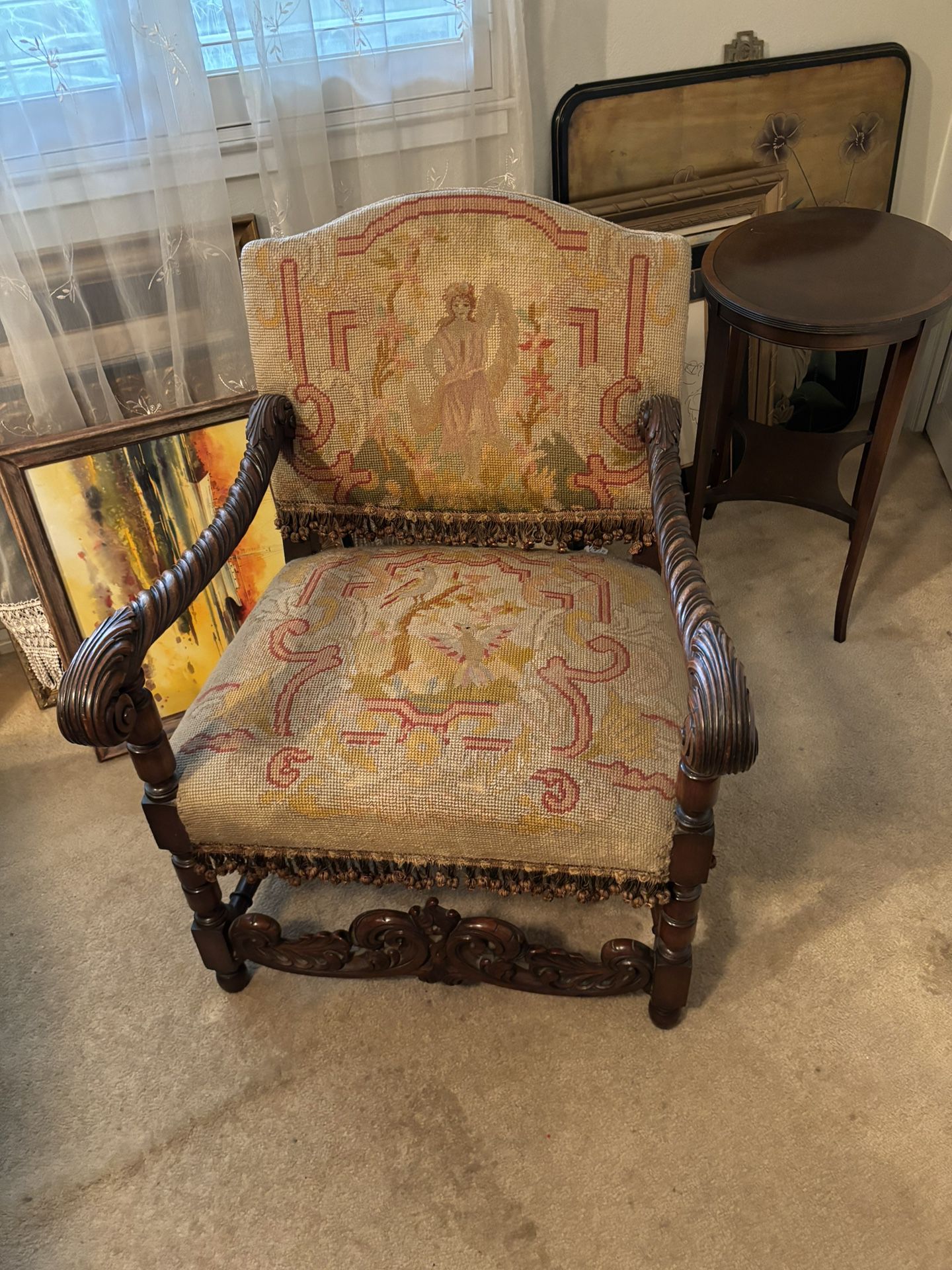 Needle Point Chair From The 1800’s