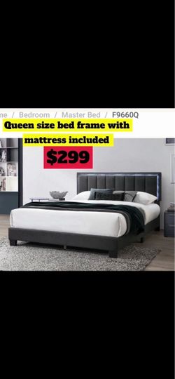 Queen size pillow top mattress with mattress included