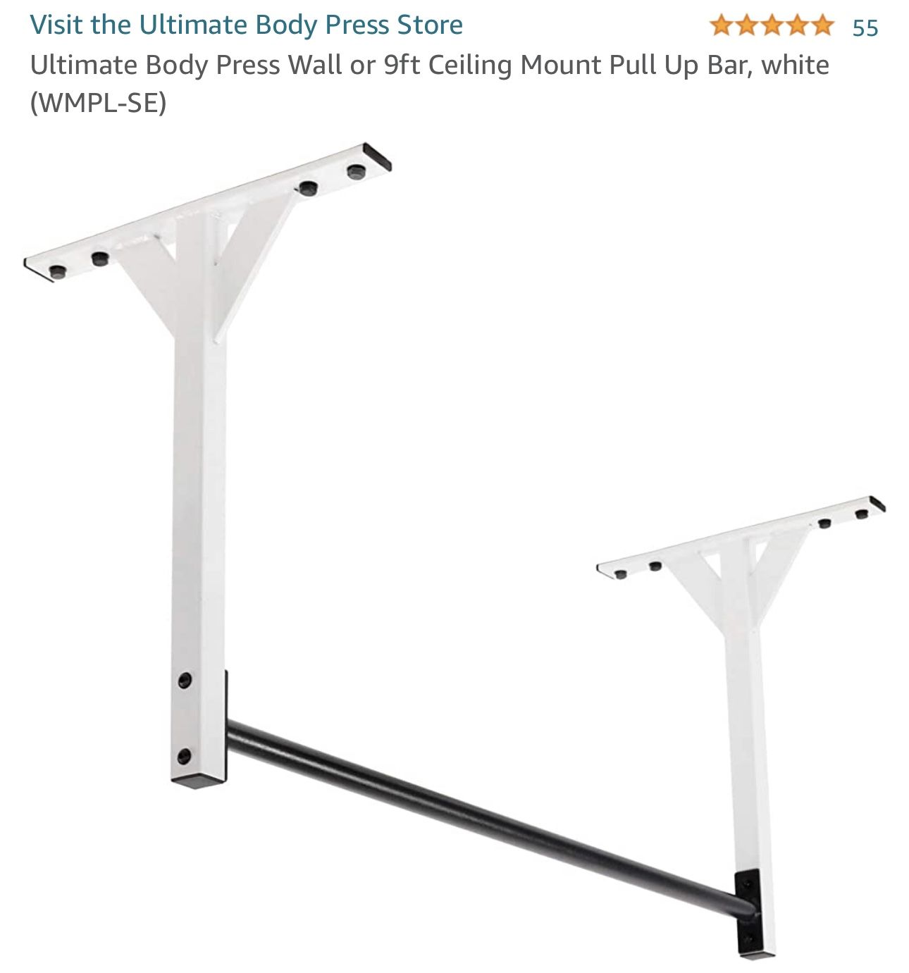 Ultimate Body Press Wall or 9’ Ceiling Mount Pull Up Bar