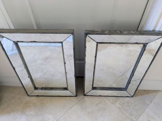 2 distressed Mirrors