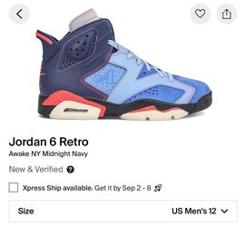 Jordan 6 Awake NY Midnight Navy