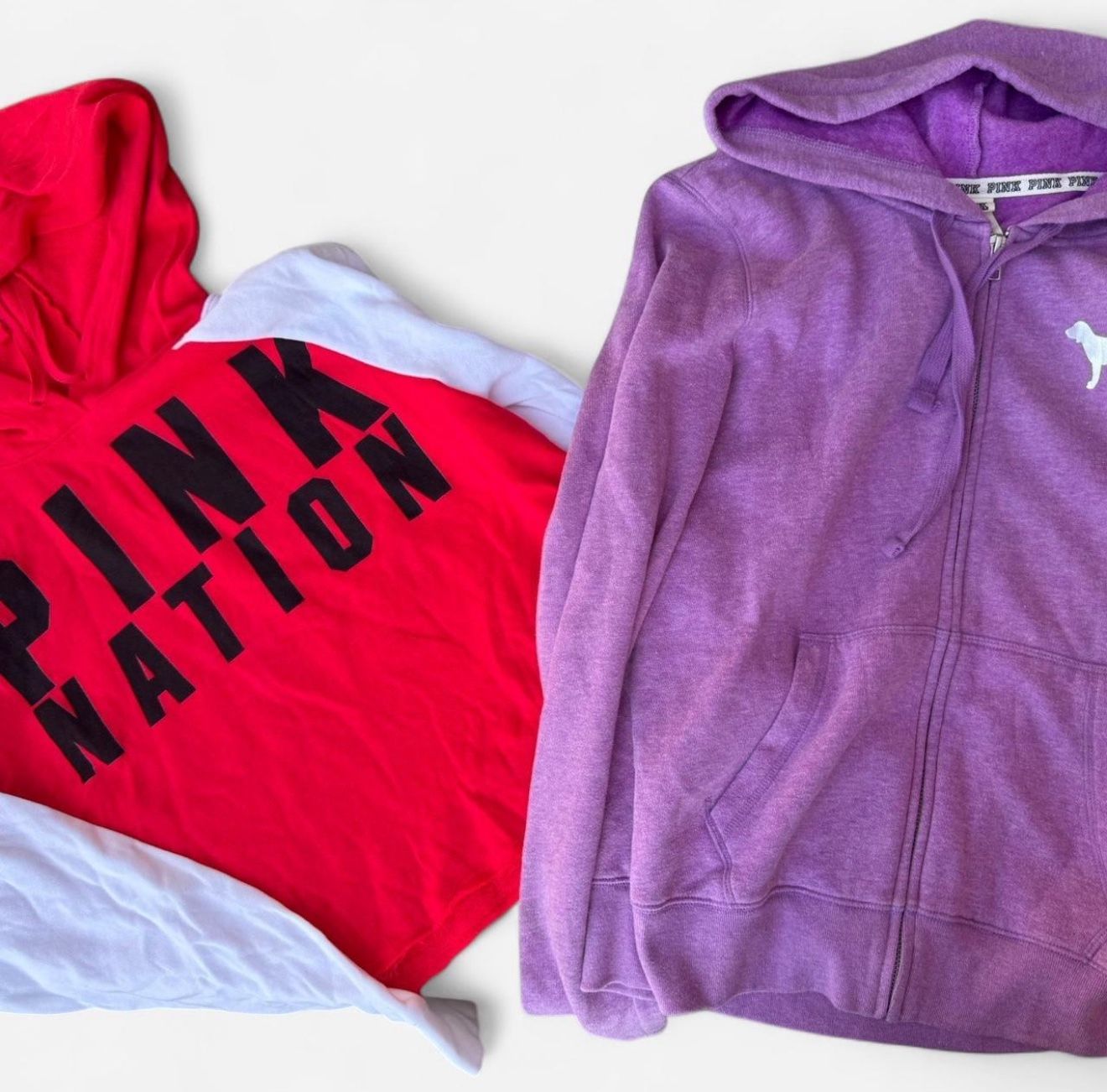 Bundle! Pink Victoria's Secret zip-up hoodie & pullover
