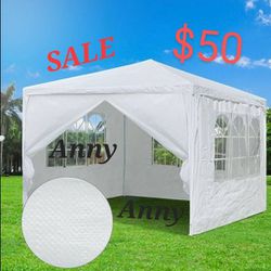 10 ft. x 10 ft. White Outdoor Side Walls Canopy Tent,Carpa,Canopies For Perties,party Tent 