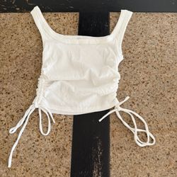 White Crop top 