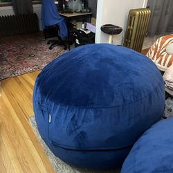 2 Comfy 3-foot Oversized Beanbag Chairs 