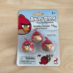Collectible Puzzle Erasers Series 2 Angry Birds Eraser 3-Pack
