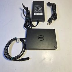 Genuine DELL K17A USB-C Docking Station w/ Dell 130W Power Adapter

