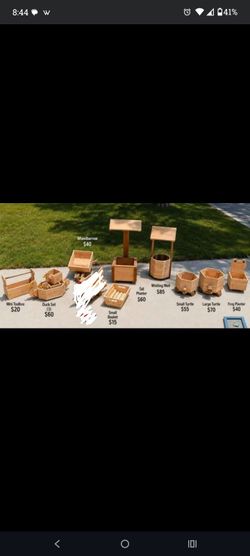 New handmade cedar planters