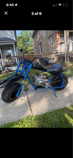 Baja mini bike fully built blue frame